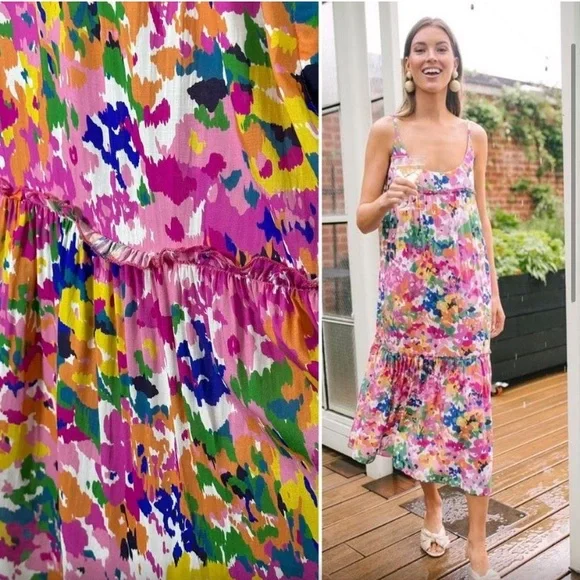 Tuckernuck Multicolor Floral Midi Dress - Picture 2 of 8